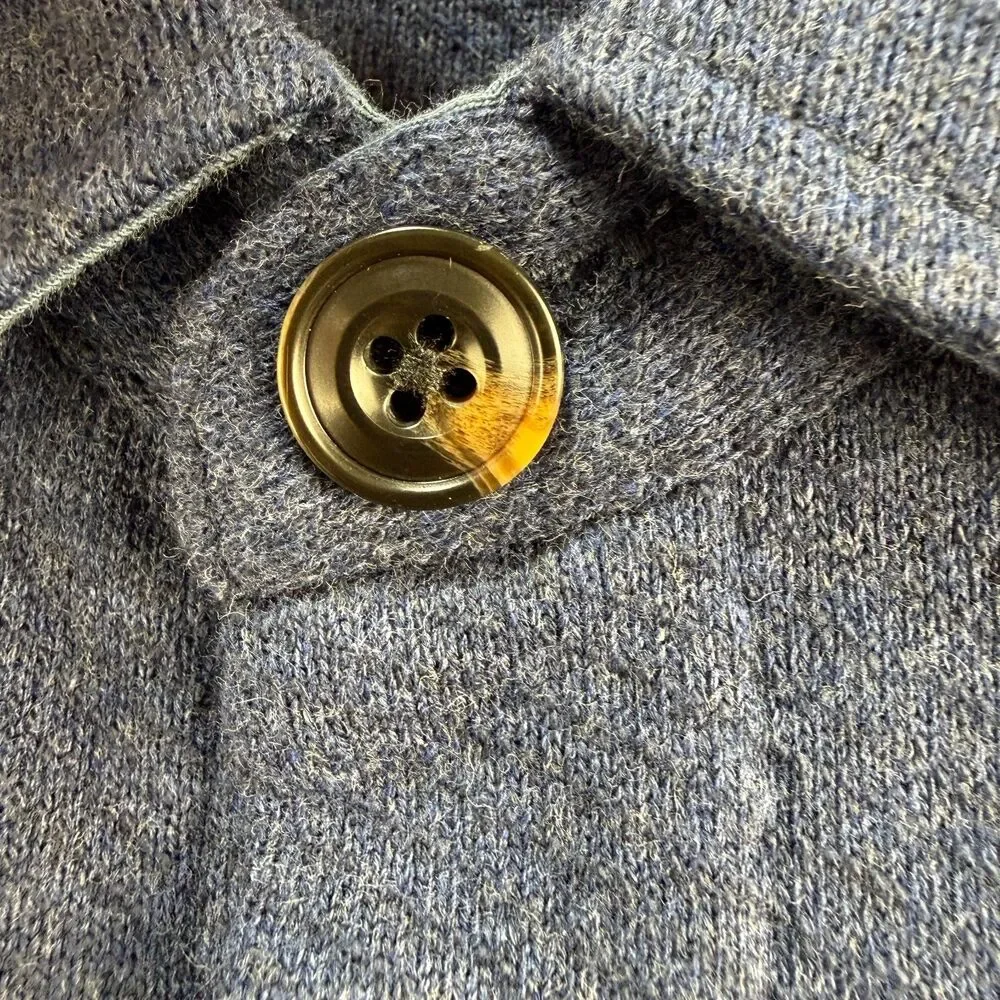 Faherty Reserve Inlet Knit CPO Shirt Jacket Mens Medium Hendricks Indigo Wash